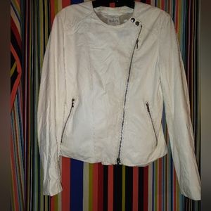 Armani Collezioni Leather Motorcycle Jacket Size 8
